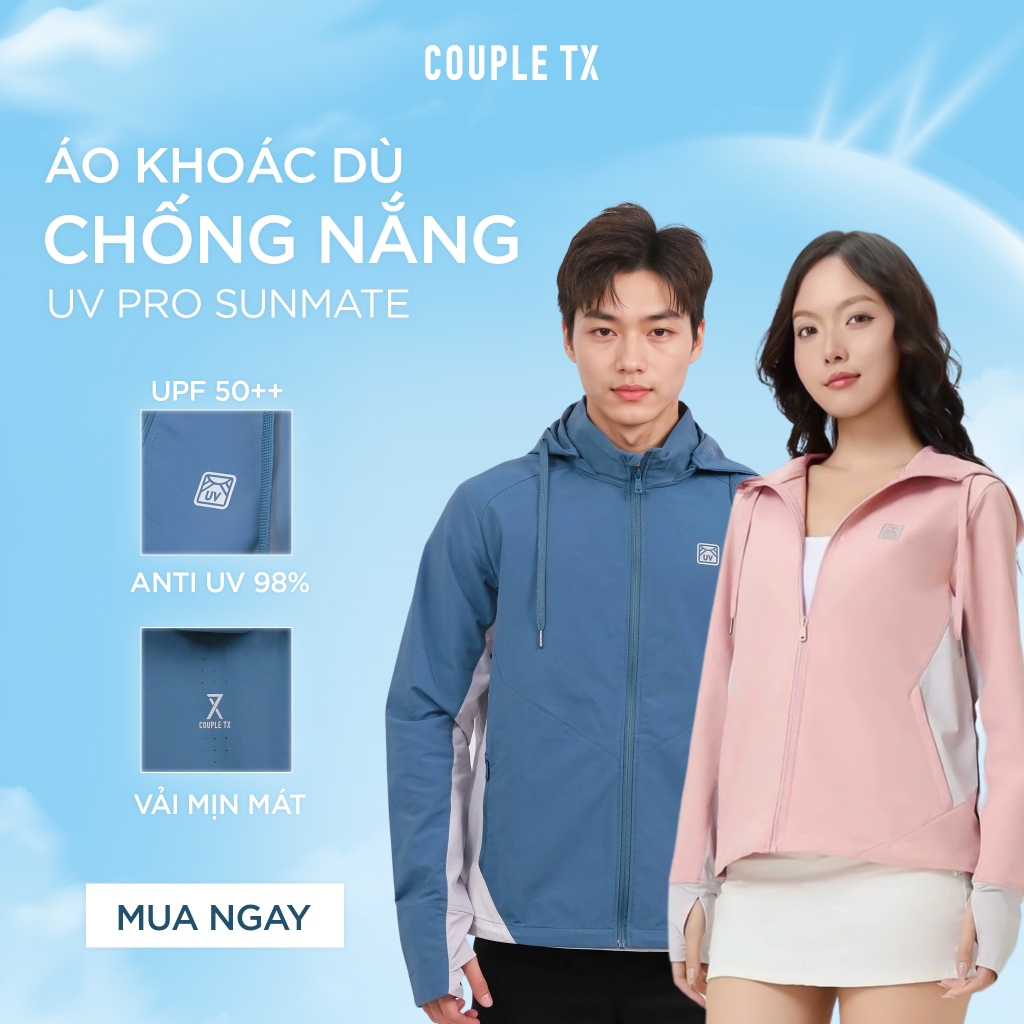 Áo Khoác Dù UV Pro Nam Chống Nắng Couple TX Phối Màu Sun Mate Nón Tháo Rời MOK 1061 | BigBuy360 - bigbuy360.vn