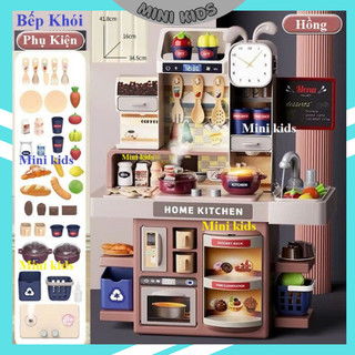  Đồ chơi Bếp Nấu ăn mini cho bé Bếp nấu ăn có khói các mẫu bếp cỡ lớn có nhạc có âm thanh vòi nước quà tặng cho bé 