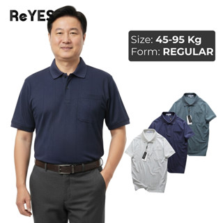  Áo polo nam trung niên cao cấp cotton muối có túi ngực form regular lịch sự cho bố ReYES RCP007 có big size 