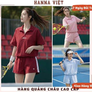  Set Đồ Nữ Đồ Thể Thao Nữ Set Gió Nữ Gồm Áo Gió Tay Lỡ Rút Eo Và Quần Short Vạch Trắng H11 Ms417 