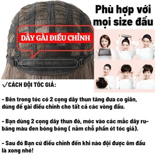 (TẶNG LƯỚI) Tóc giả nữ nguyên đầu mái thưa dáng cúp lửng
