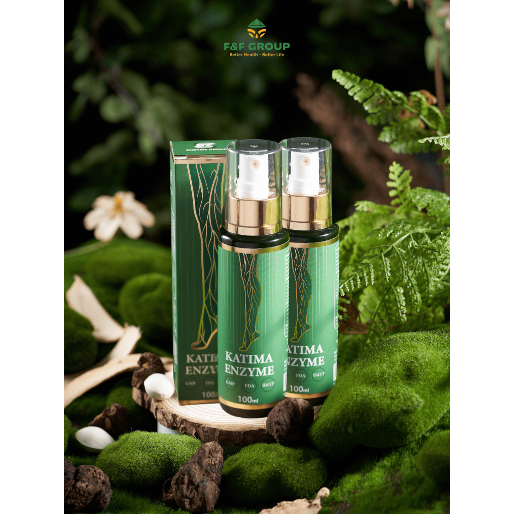 Combo 2 chai Xịt giãn tĩnh mạch Katima Enzyme-Hỗ trợ lưu thông máu-Giảm tắc nghẽn mạch máu-100ml