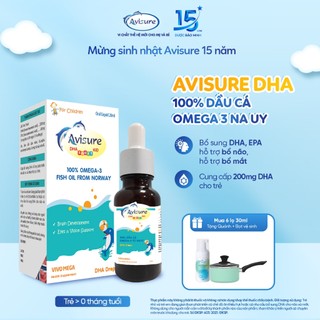  Avisure DHA Cho Bé TPBVSK Từ 100% Dầu Cá Na Uy 15ml 