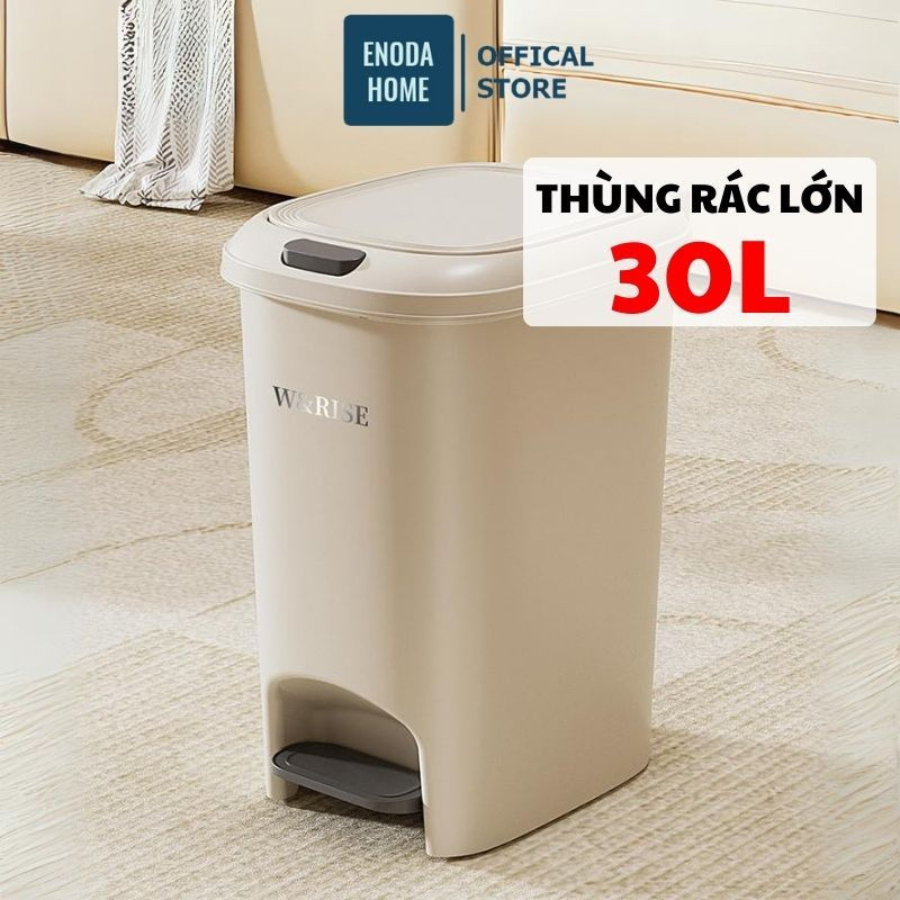 Thùng Rác Đạp Chân ENODA HOME, Thùng Đựng Rác Có Nắp Đậy Chống Mùi TR021