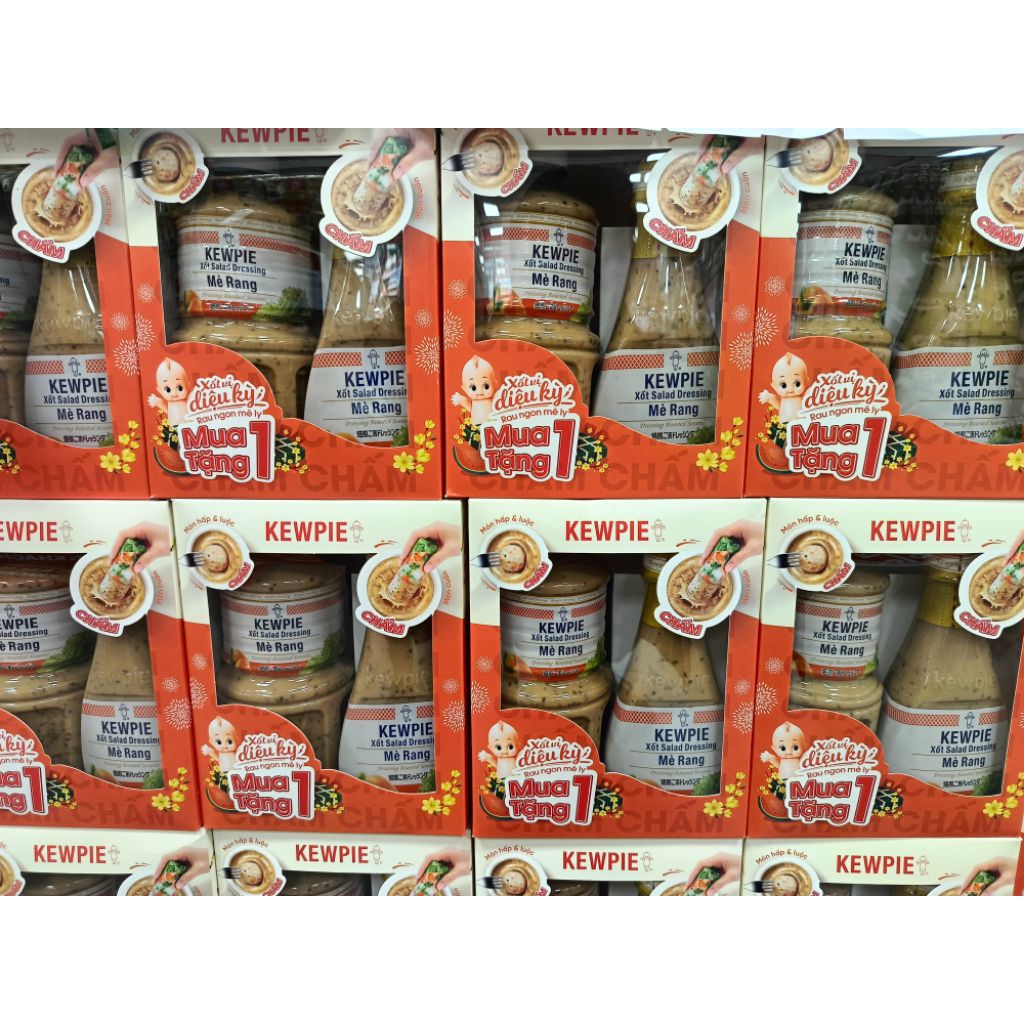 Hộp quà sốt mè rang kewpie 500ml + sốt mè rang kewpie 210ml