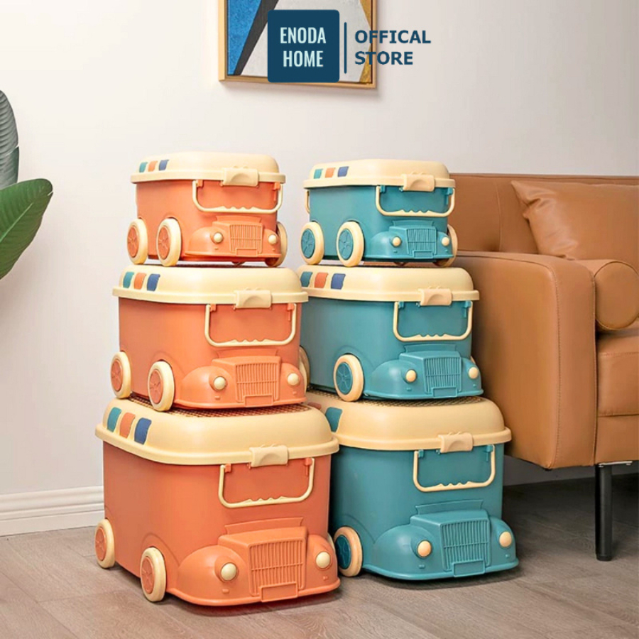 Thùng Đựng Đồ Chơi Cho Bé Có Bánh Xe