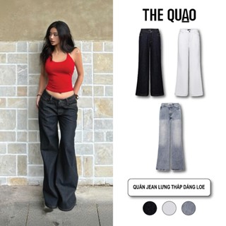  THE QUẠO - Quần Jean Nữ Lưng Cực Thấp Ống Suông Loe R2511_730 
