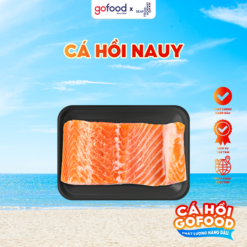 [Hỏa Tốc HCM] Cá Hồi Na Uy Tươi Size To Gofood Bao Gồm Da Chuyên Dùng Cho Sashimi/Gỏi, Nấu Cháo, Áp Chảo,...