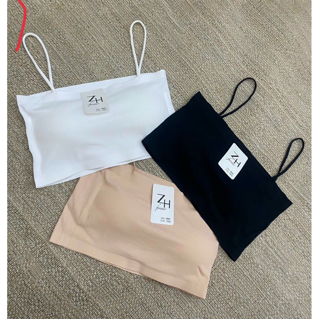 Áo bra 2 dây sợi bún mềm mại có mút ngực hàng Zh Thái Lan