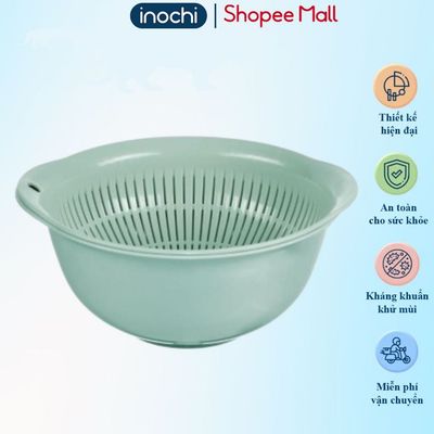 Bộ thau rổ cao cấp inochi, thiết kế dễ tẩy rửa không giòn gãy, dễ lai chùi vệ sinh