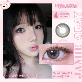  Kính áp tròng Eyesme - Lens xám đen Douyin lens cận - Dollring Jamie Gray có độ cận 