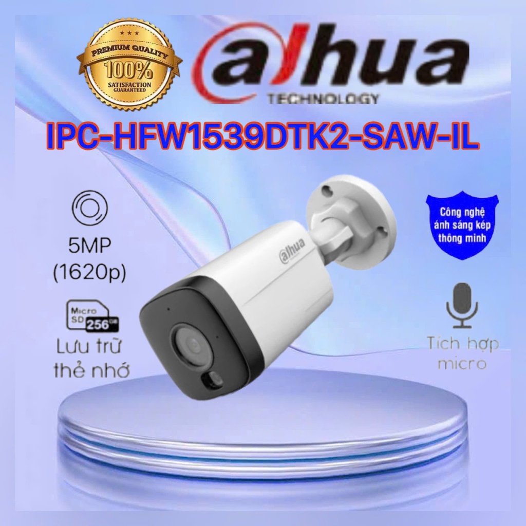Camera Wifi 5MP Dahua DH-IPC-HFW1539DTK2-SAW-IL