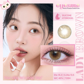  Lens Eyesme - Lady Brown - Lens màu nâu Tây - Kính áp tròng Hàn Quốc 0 độ và lens có độ cận 
