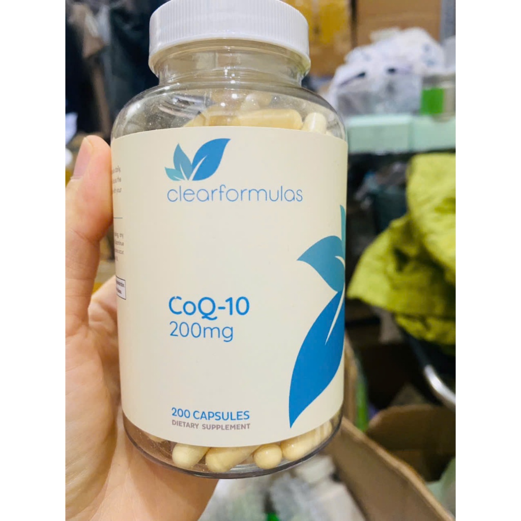 Pure CoQ10 200mg 200 Capsules - Quick Absorption Non-GMO -Clear Formulas