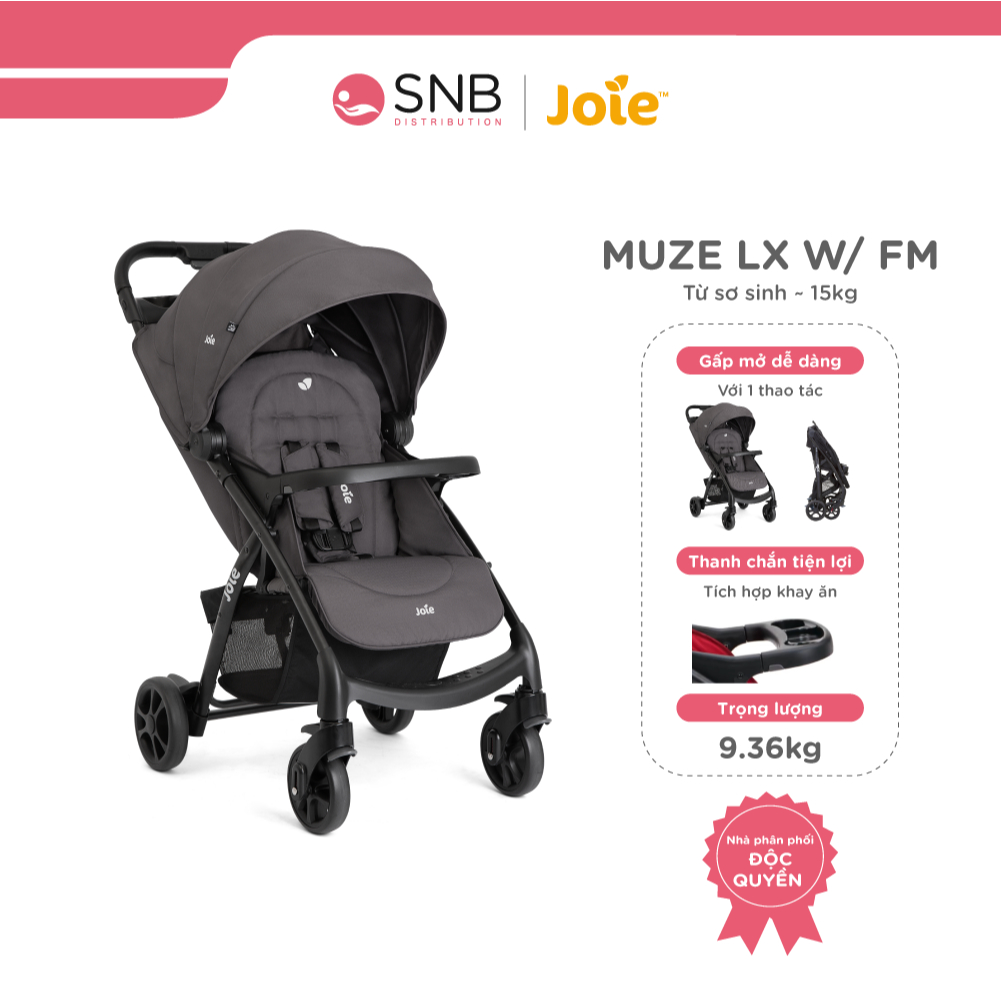 Xe đẩy cho bé Joie Muze LX W/ FM | Xe đẩy em bé gấp gọn đa tính năng