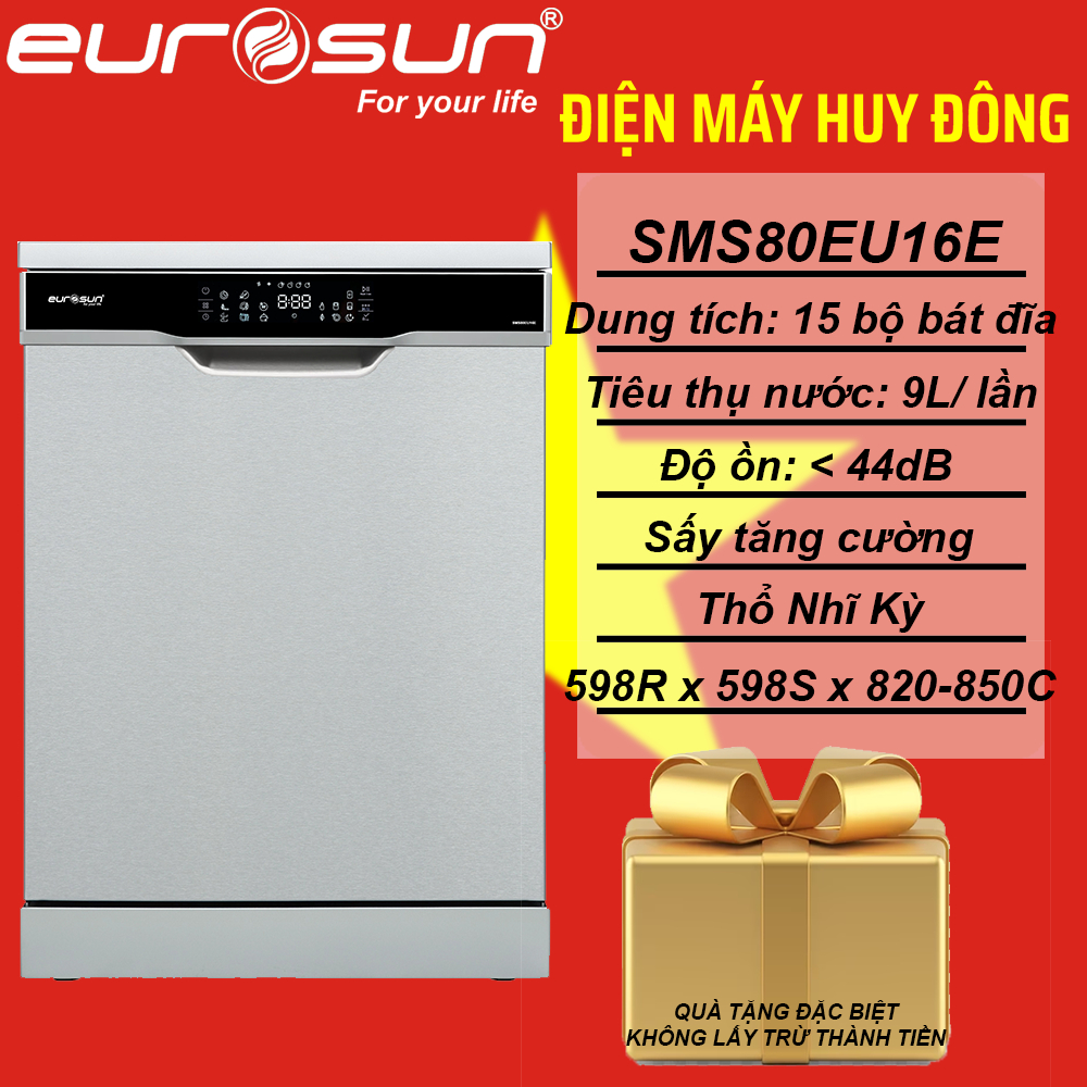 Máy Rửa Chén Eurosun SMS80EU16E