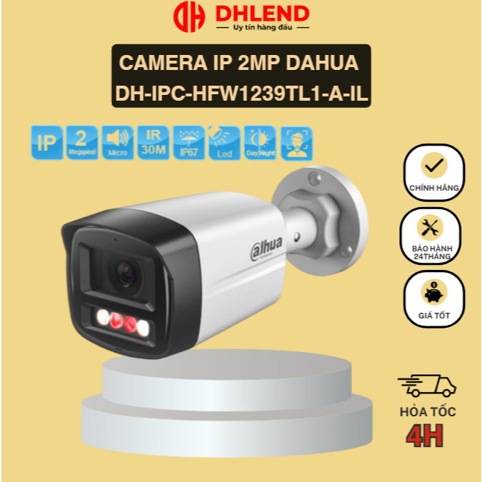 Camera IP 2MP DAHUA DH-IPC-HFW1239TL1-A-IL