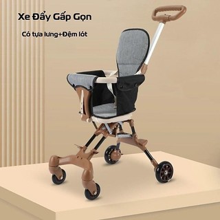 Xe đẩy 2 chiều gấp gọn 520 siêu gọn nhẹ kèm đệm
