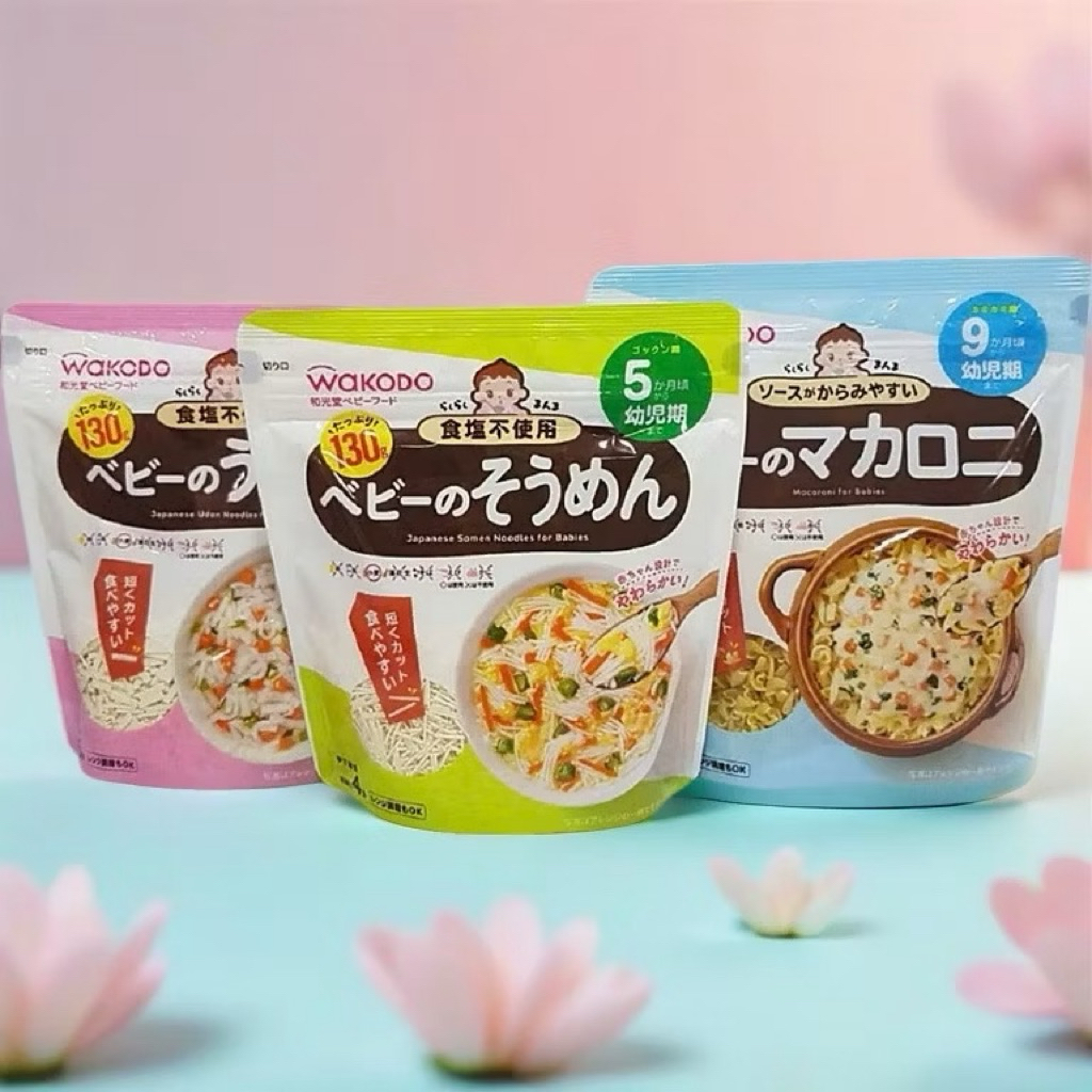 Nui/Mì somen Wakodo tách muối 130g Nhật Bản cho bé từ 5 đến 9 tháng tuổi