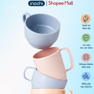 Cốc uống nước 350ml Inochi, có quai, nhựa chịu nhiệt, không giòn gãy
