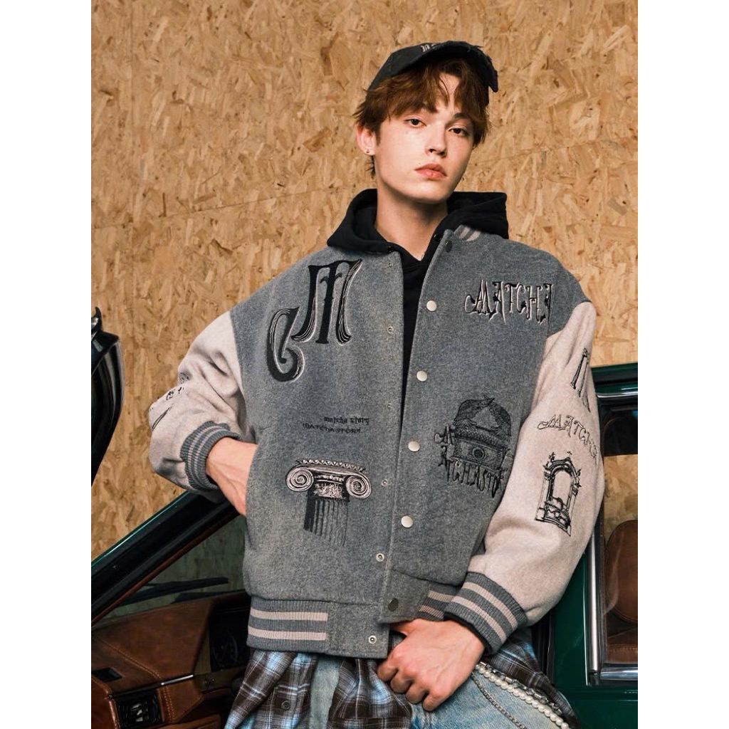 Áo khoác varsity MATCHA LATTE