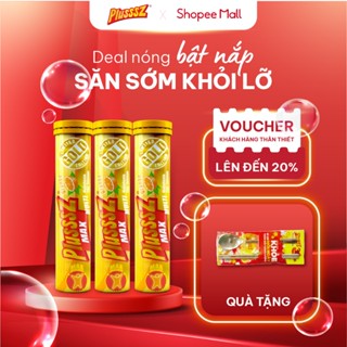   COMBO 3 TUÝP X 20 VIÊN  Vitamin Tổng Hợp Viên Sủi Plusssz Max Multivitamin Vị Cam Không Đường 