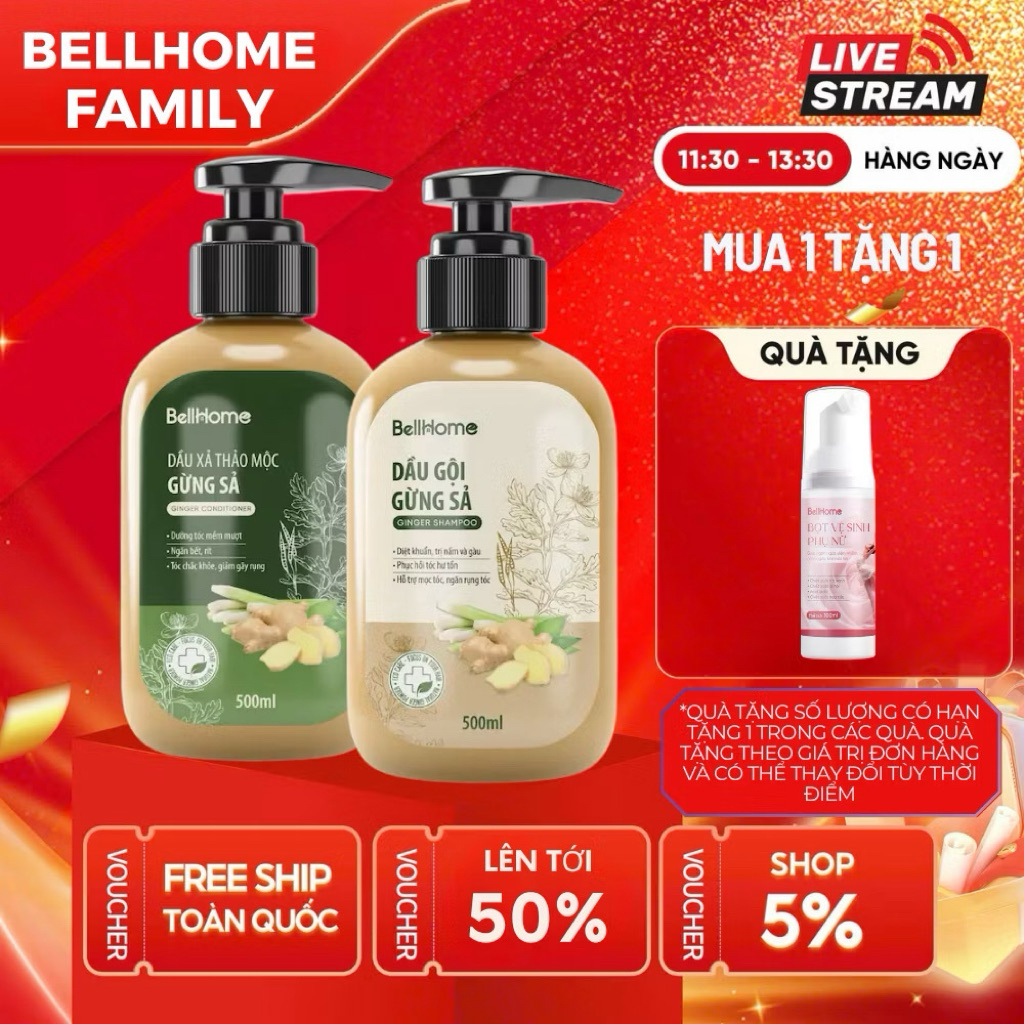 COMBOR GỘI XẢ GỪNG BELL HOME