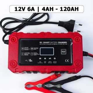 [Có VAT] Sạc Ắc Quy Foxsur (BC1206) 12V 6A Tự Ngắt Sạc Thông Minh Có Màn Hình LCD Khử Sunfat Chống Ngược Cực