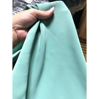 C818 - Vải Lụa Ngọc Bích màu xanh min, co dãn