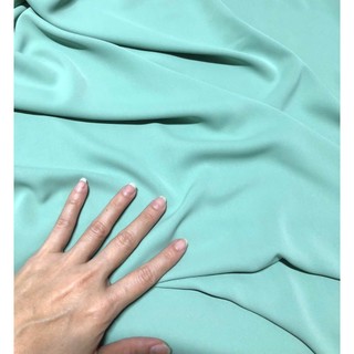 C818 - Vải Lụa Ngọc Bích màu xanh min, co dãn