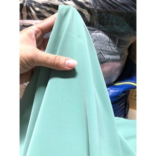 C818 - Vải Lụa Ngọc Bích màu xanh min, co dãn