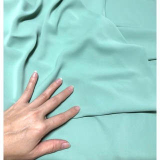 C818 - Vải Lụa Ngọc Bích màu xanh min, co dãn