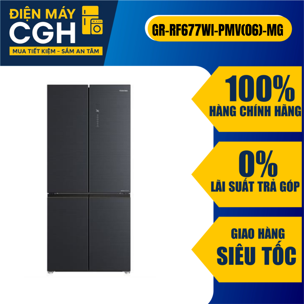 Tủ lạnh Toshiba Inverter 515 lít Multi Door GR-RF677WI-PMV(06)-MG