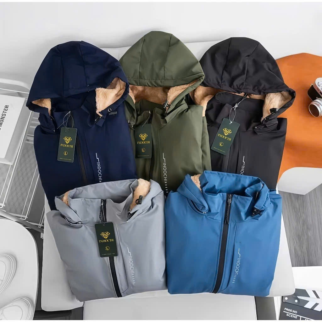Áo khoác gió nam nữ 2 lớp lót lông cừu cao cấp siêu ấm, áo gió nam nữ phủ nano chống gió cản bụi chố