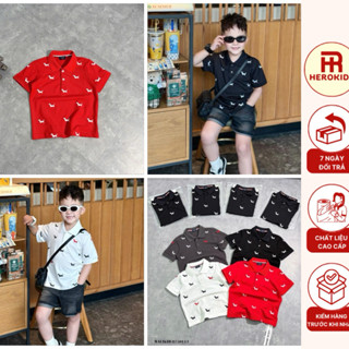  áo polo bé trai chất polo cá sấu cao cấp thêu hoạ tiết full phong cách boy phố _8750 