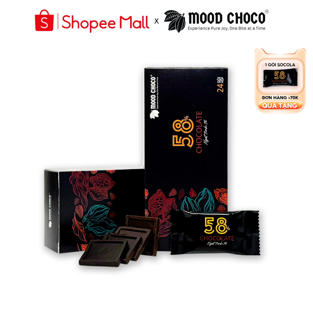 Combo 2 Hộp Socola Đen MOOD CHOCO – Dark Chocolate 100% Cacao