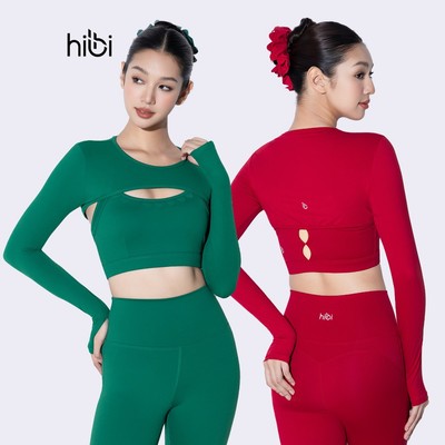 Áo Tank tập Yoga Gym Hibi Sports TA715 Limited - Kiểu tay dài nửa thân - Mặc ngoài áo bra