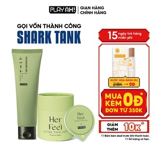  Combo Gel Bôi Trơn 100ml + Bao Cao Su PlayAh Hộp 10 Siêu Mỏng 003 Kéo Dài Thời Gian Thêm Gai Ôm Khít 