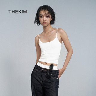  THEKIM Áo croptop 2 dây sợi bún   có mút ngực   cao cấp chất liệu cotton hai lớp  áo nữ 2 dây A104 có đệm mút 