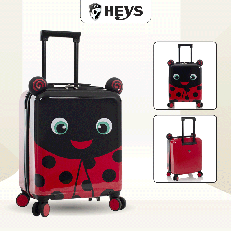 [TẶNG BALO TRẺ EM] Vali Kéo Trẻ Em Heys Super Tots Spinner Lady Bug - Nhựa PC Cao Cấp, Size 24, Bảo 