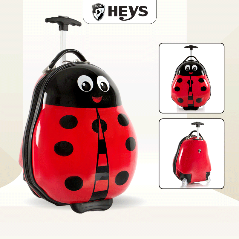 [TẶNG BALO TRẺ EM] Vali Trẻ Em Heys Travel Tots Lady Bug - Nhựa PC Cao Cấp, Trọng Lượng Siêu Nhẹ
