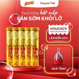   COMBO 5 TUÝP x 20 VIÊN  Vitamin tổng hợp viên sủi Plusssz Max Multivitamin vị Cam không đường 