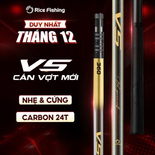  Cán vợt carbon câu đài V5 Rice Fishing chất liệu Carbon 24T cao cấp tay cầm cao su KK-68 
