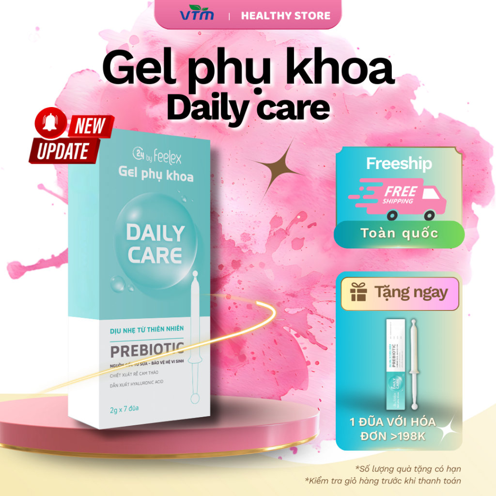 Đũa thần inner Gel phụ khoa Daily Care - C24 BY FEELEX cân bằng PH, dưỡng ẩm, giảm khô rát - hộp 7 đ