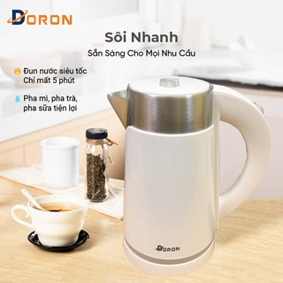 Ấm siêu tốc DORON 1200W dung tích 1l, tự ngắt điện khi sôi