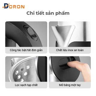 Ấm siêu tốc DORON 1200W dung tích 1l, tự ngắt điện khi sôi