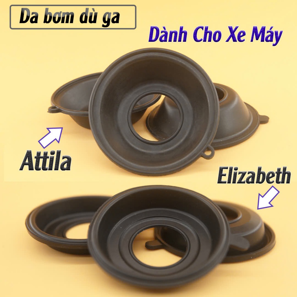 Da Bơm Dù Ga / Dù Trái Ga Bình Xăng Con – Chế Hòa Khí Xe Attila - Elizabeth, Lắp Chuẩn
