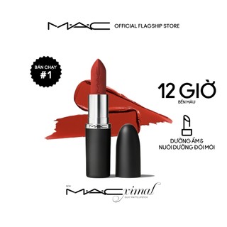   Brand live T12  MAC - Bộ 2 món: Son thỏi MACXIMAL Matte Lipstick 3.5g  Son lì bền màu và lì như nhung lên tới 12H 