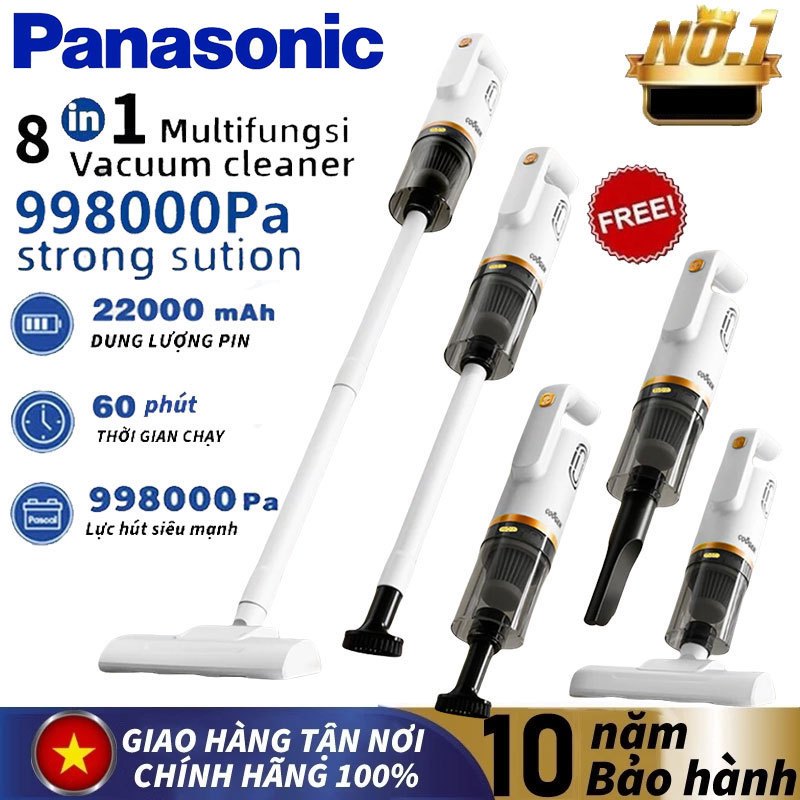 PANASONIC Hút Bụi Cầm Tay Không Dây 998000Pa Ô Tô Hộ Gia Đình Cao Cấp Cầm Tay Hút Mạnh Xe Hơ