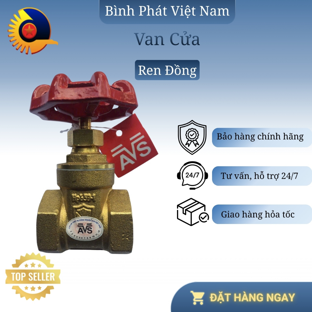Van cửa ren đồng AVS - Van nước ren đồng DN50-DN100
